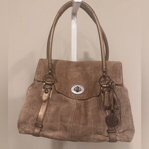 Coach suede shoulder or handbag